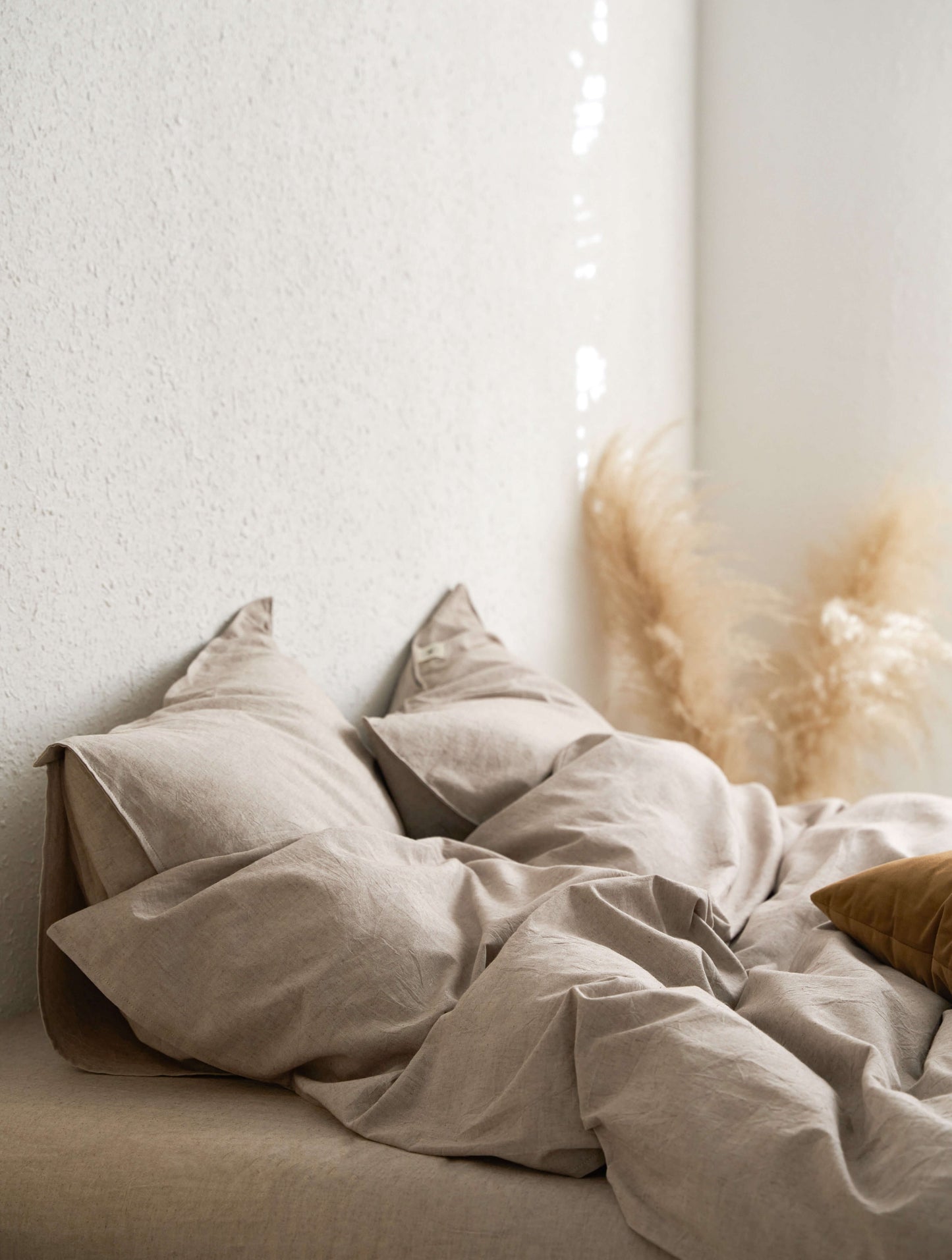 Latte Linen Bedding Set