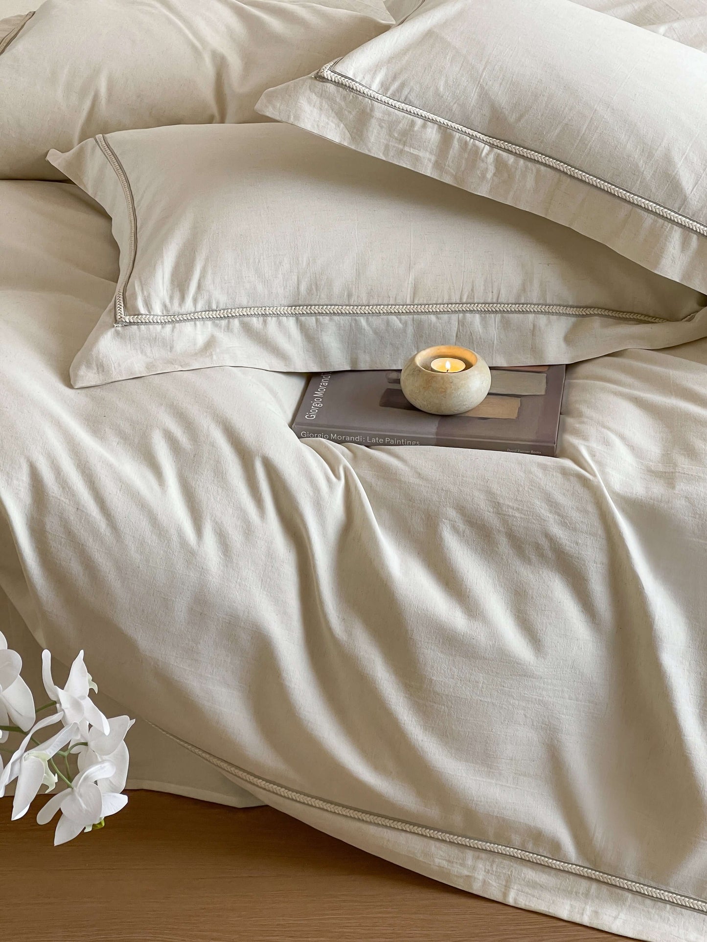 Creamy Linen Bedding Set