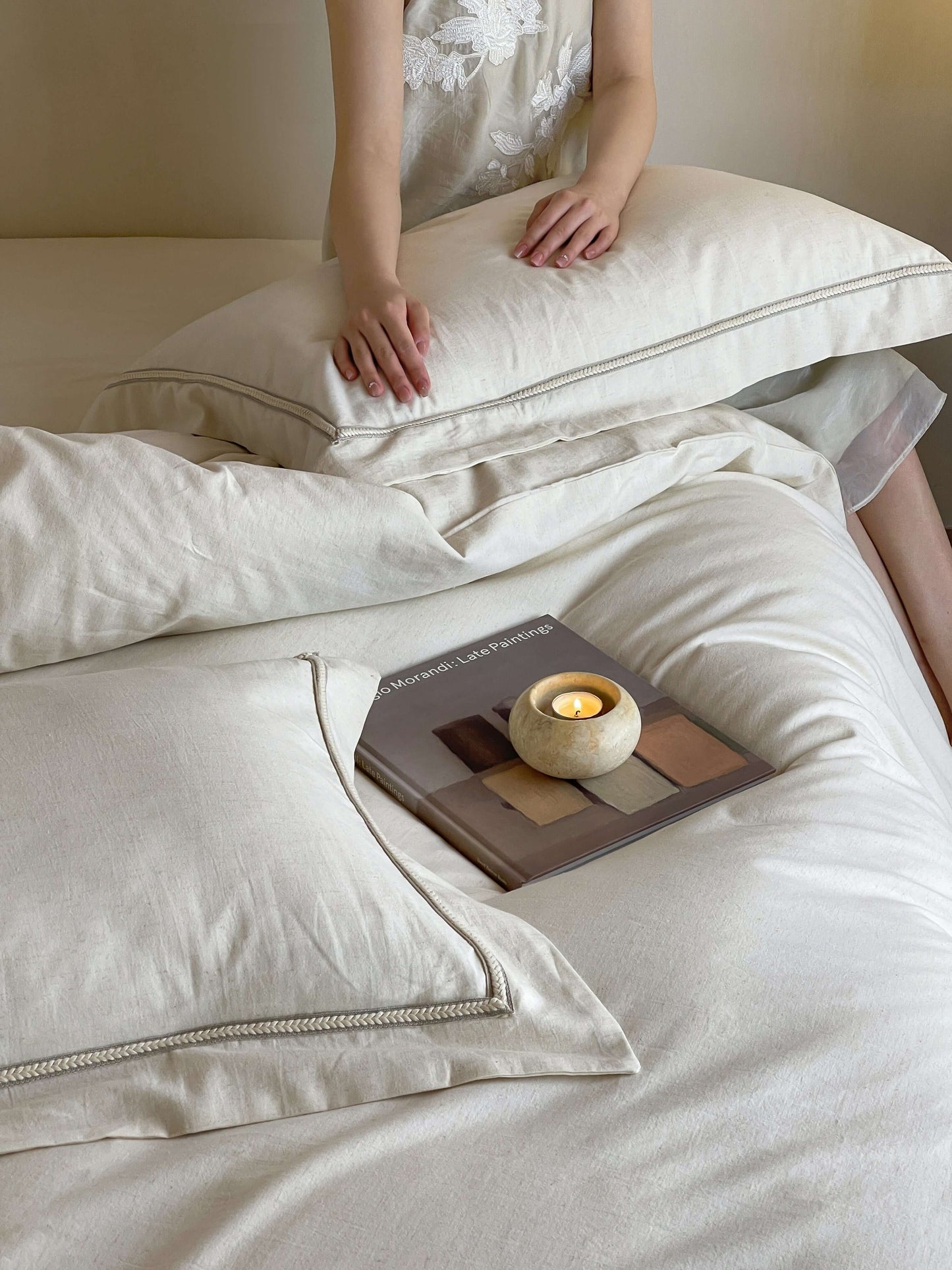 Creamy Linen Bedding Set