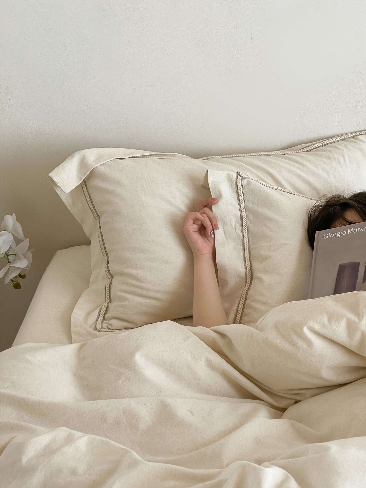 Creamy Linen Bedding Set