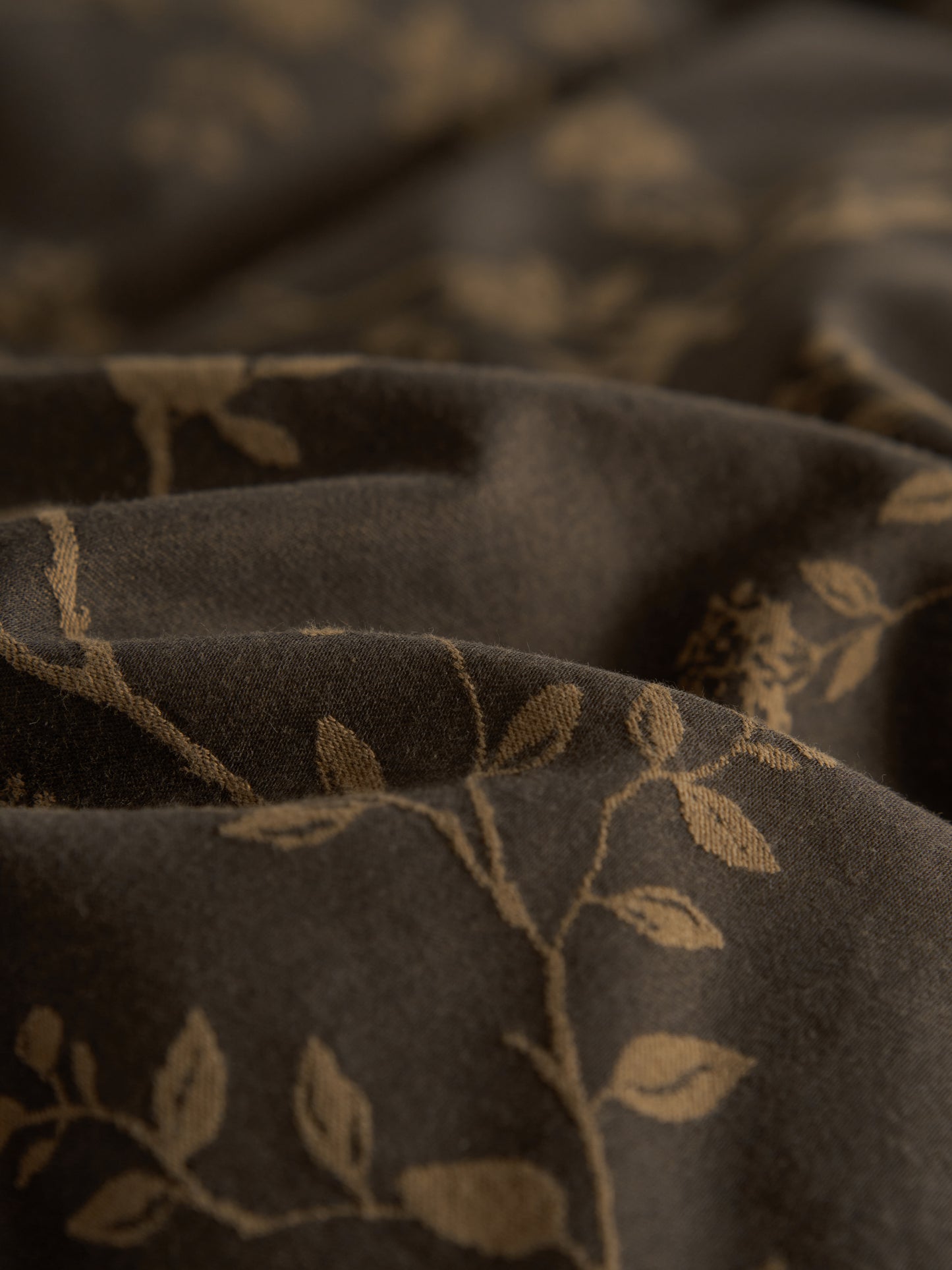 Brown Floret Bedding Set