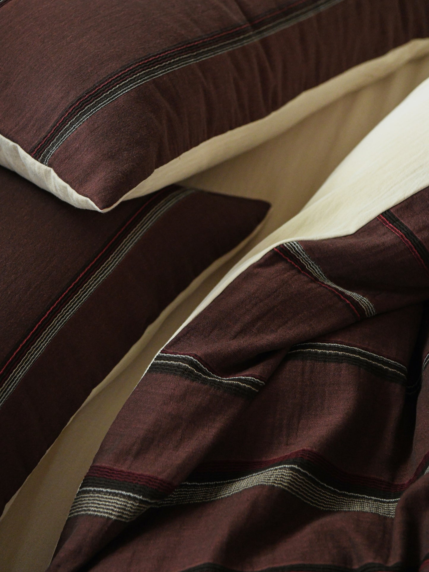 Merlot Stripe Bedding Set