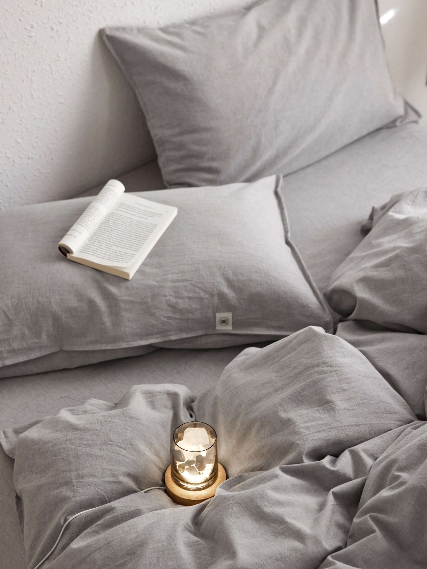 Grey Linen Bedding Set