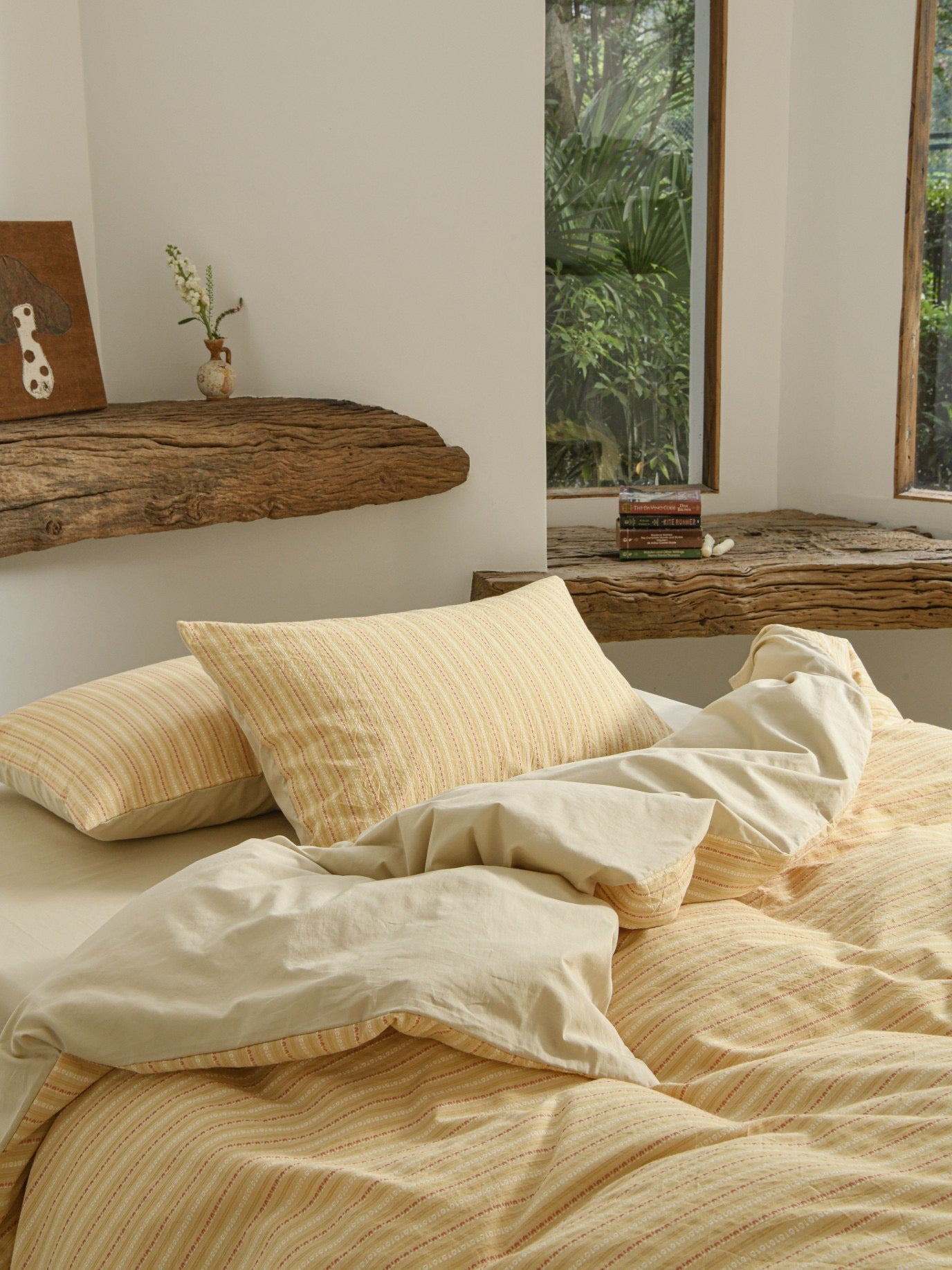Yellow Striped Bedding Set