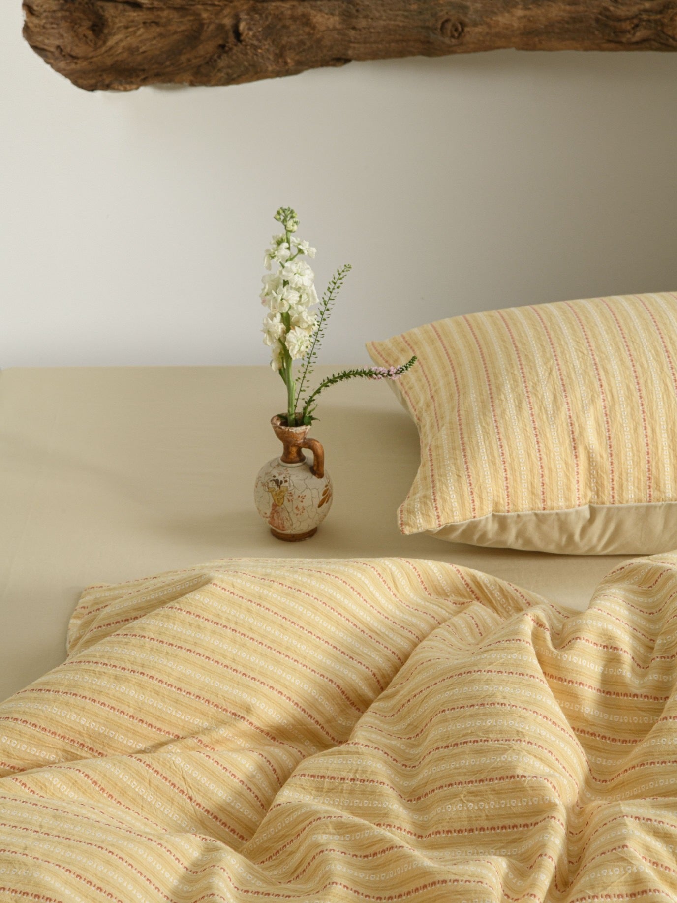 Yellow Striped Bedding Set
