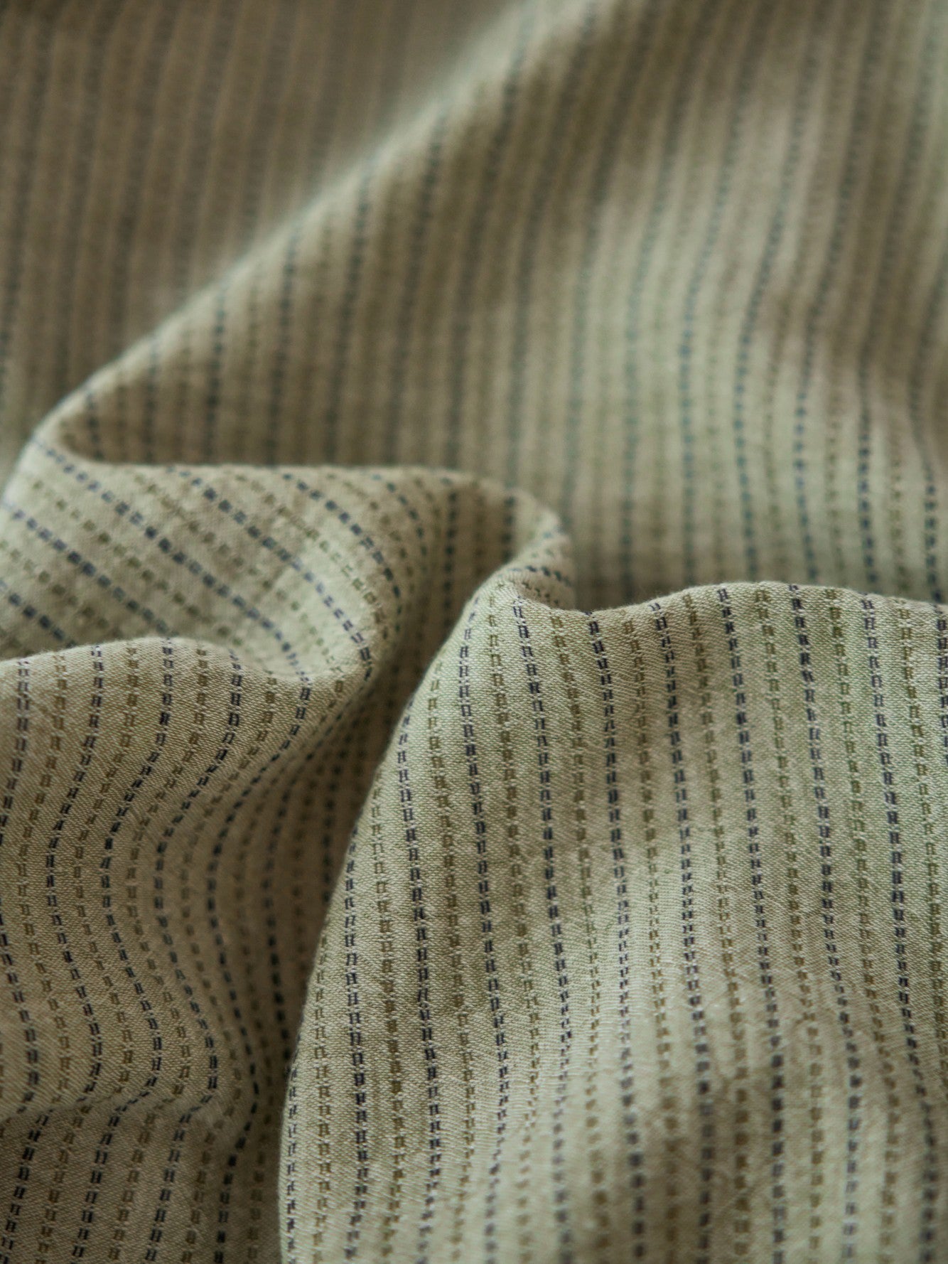 Green Striped Bedding Set