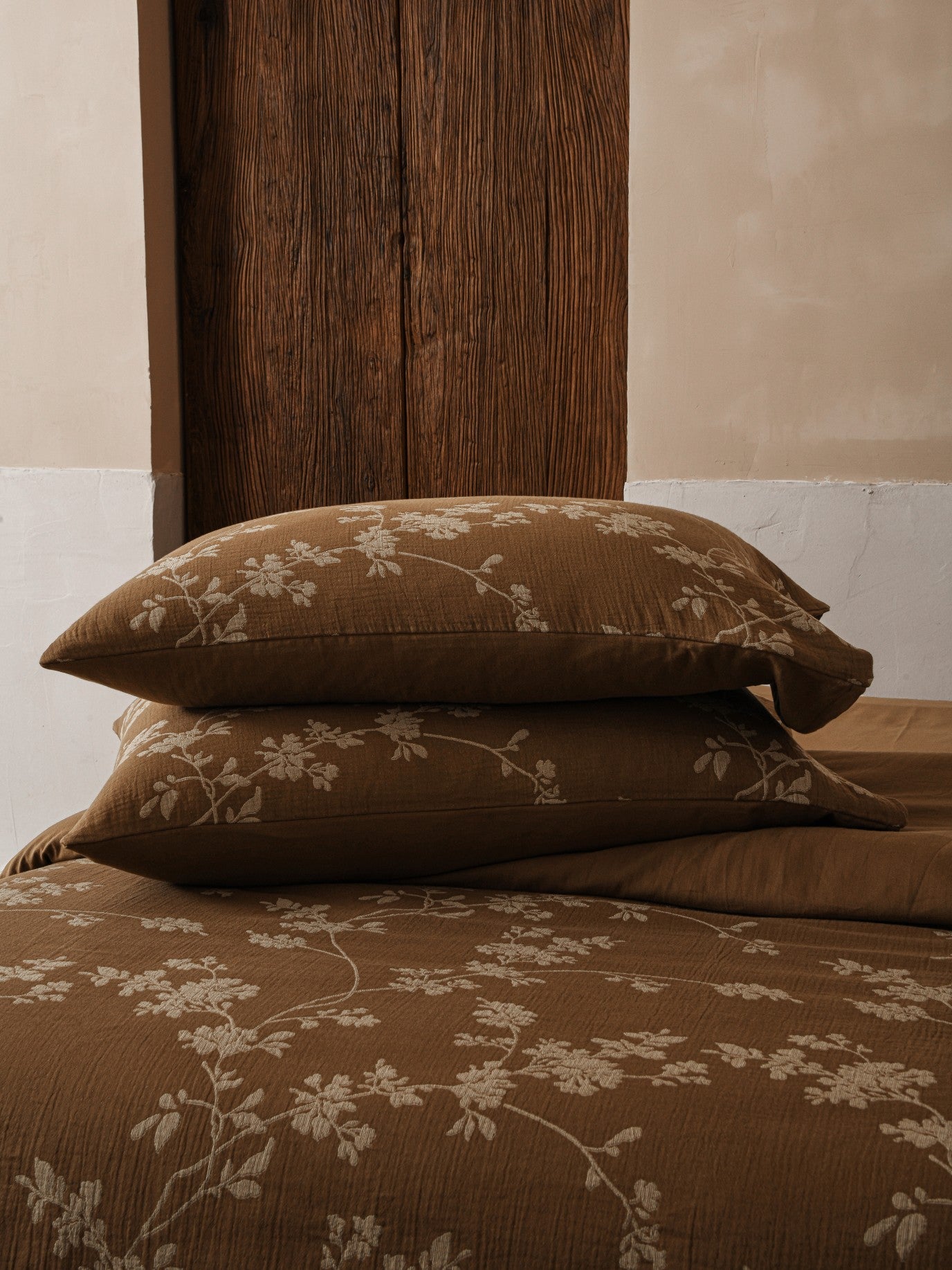 Brown Floral Bedding Set