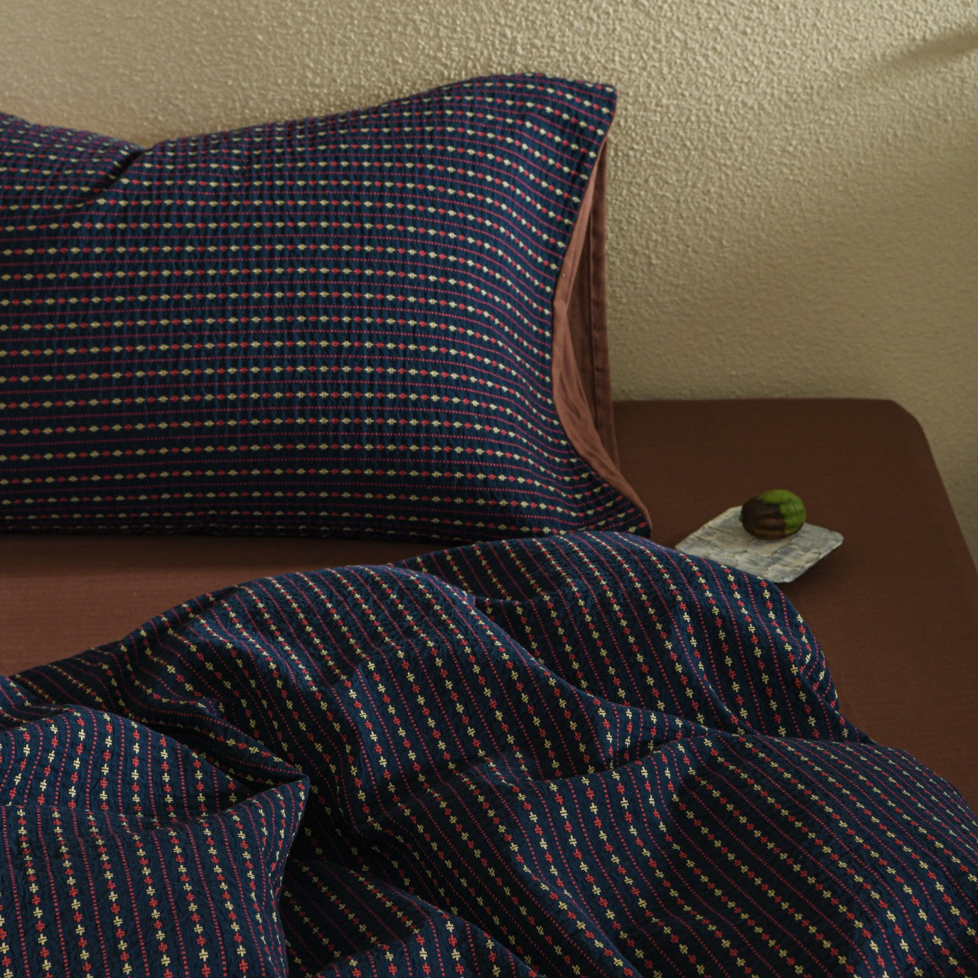 Blue Striped Bedding Set