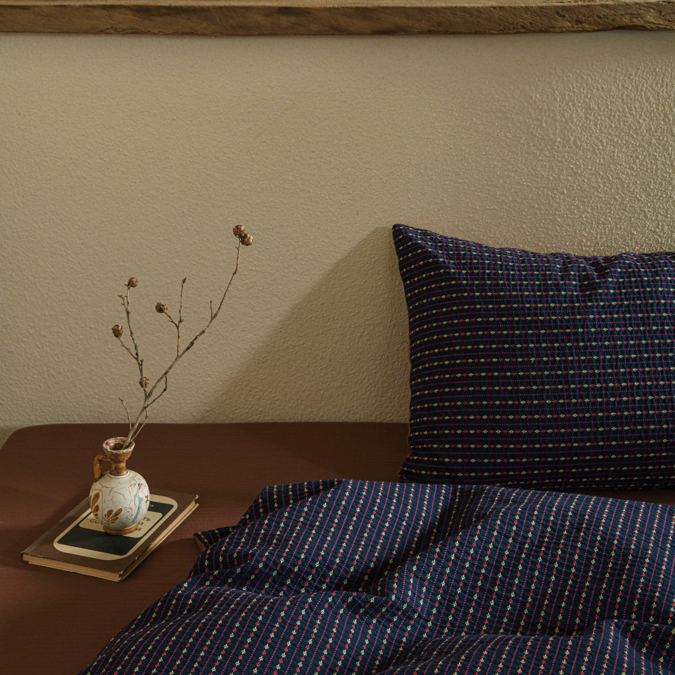 Blue Striped Bedding Set