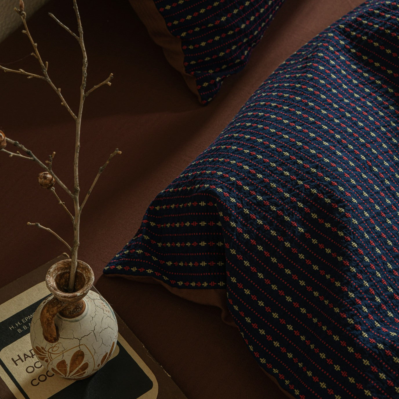 Blue Striped Bedding Set