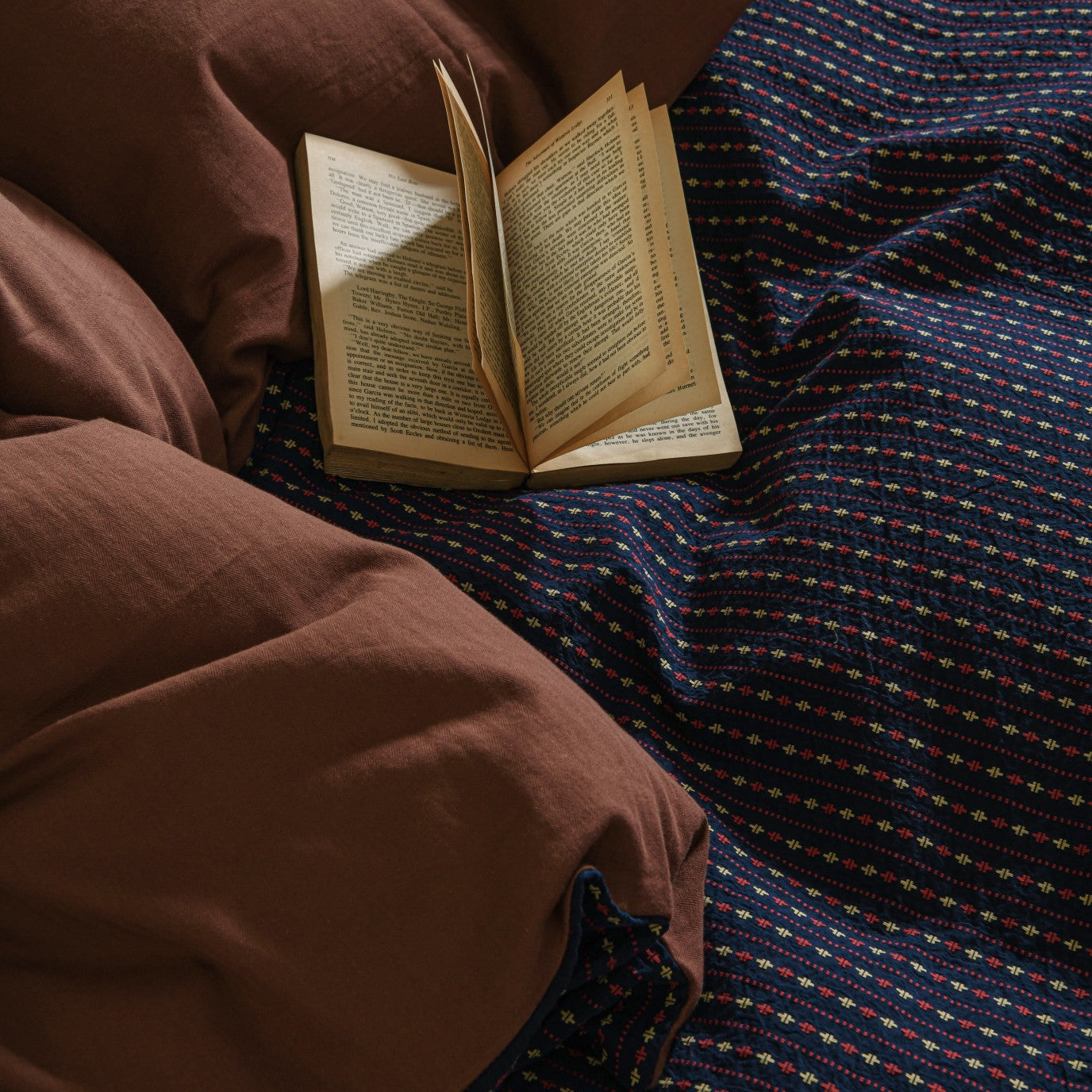 Blue Striped Bedding Set