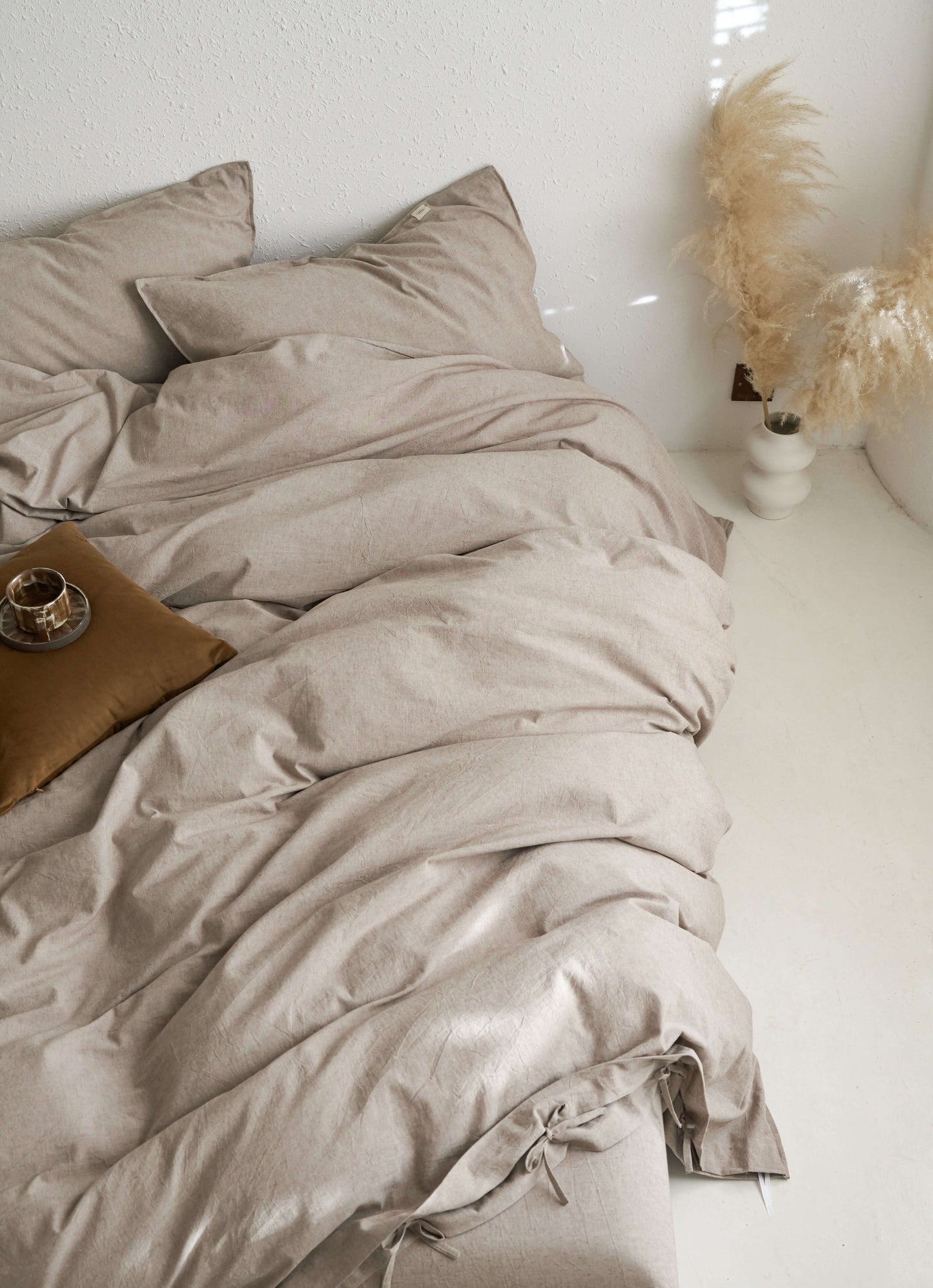 Latte Linen Bedding Set