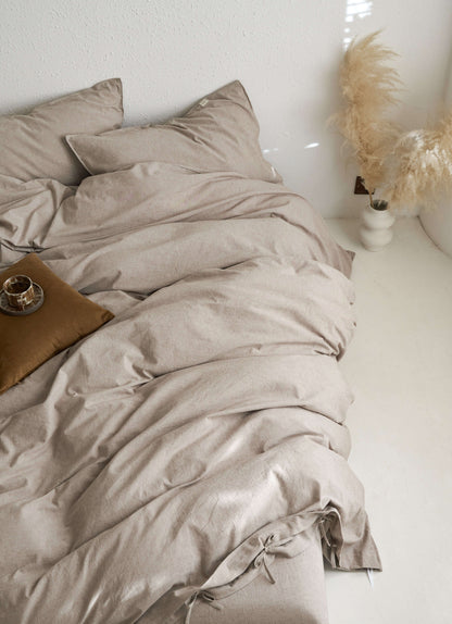 Latte Linen Bedding Set