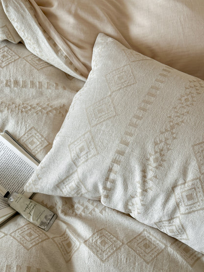 Beige Diamond Bedding Set