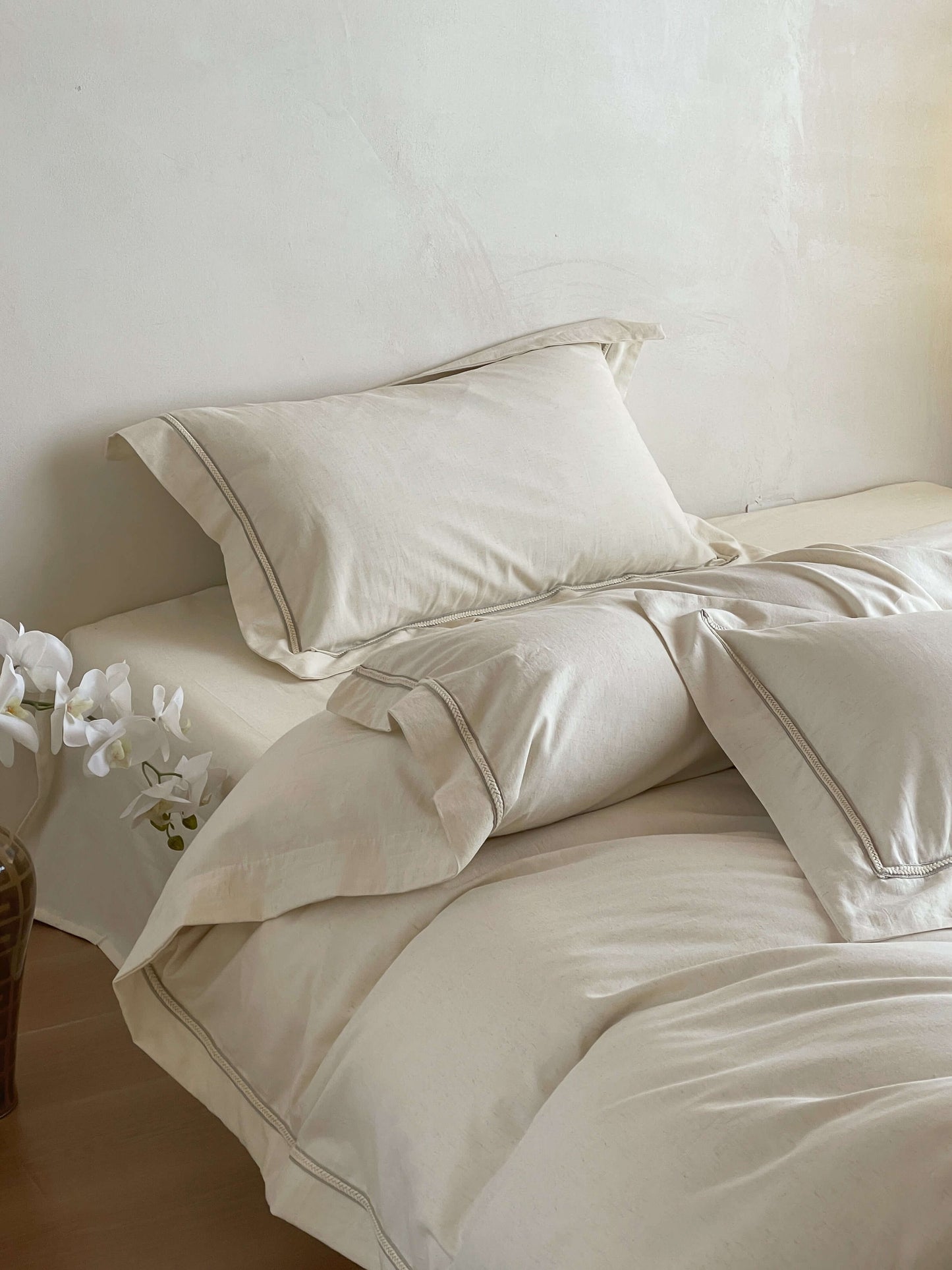 Creamy Linen Bedding Set