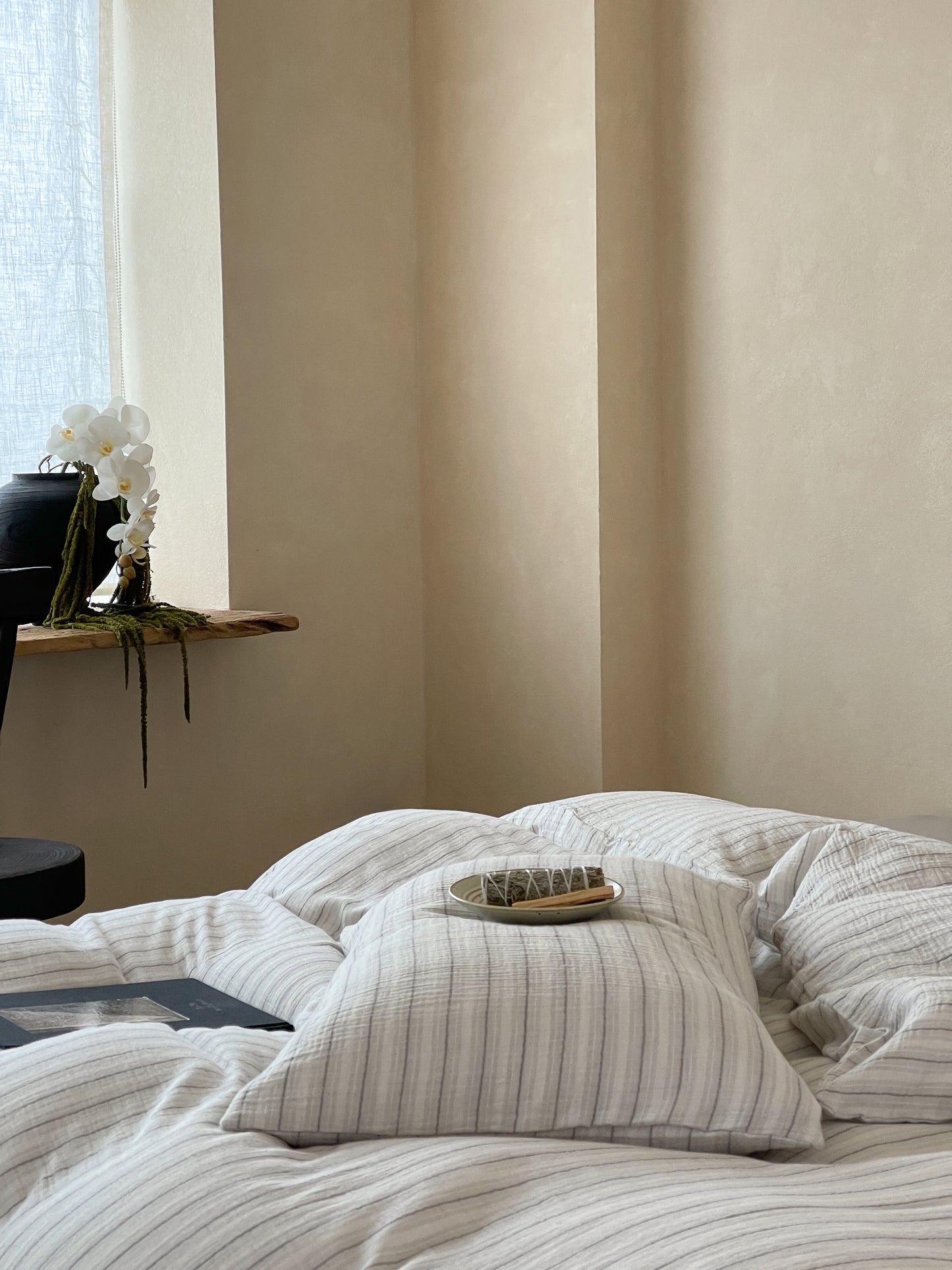 Grey Stripe Bedding Set