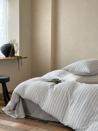Grey Stripe Bedding Set