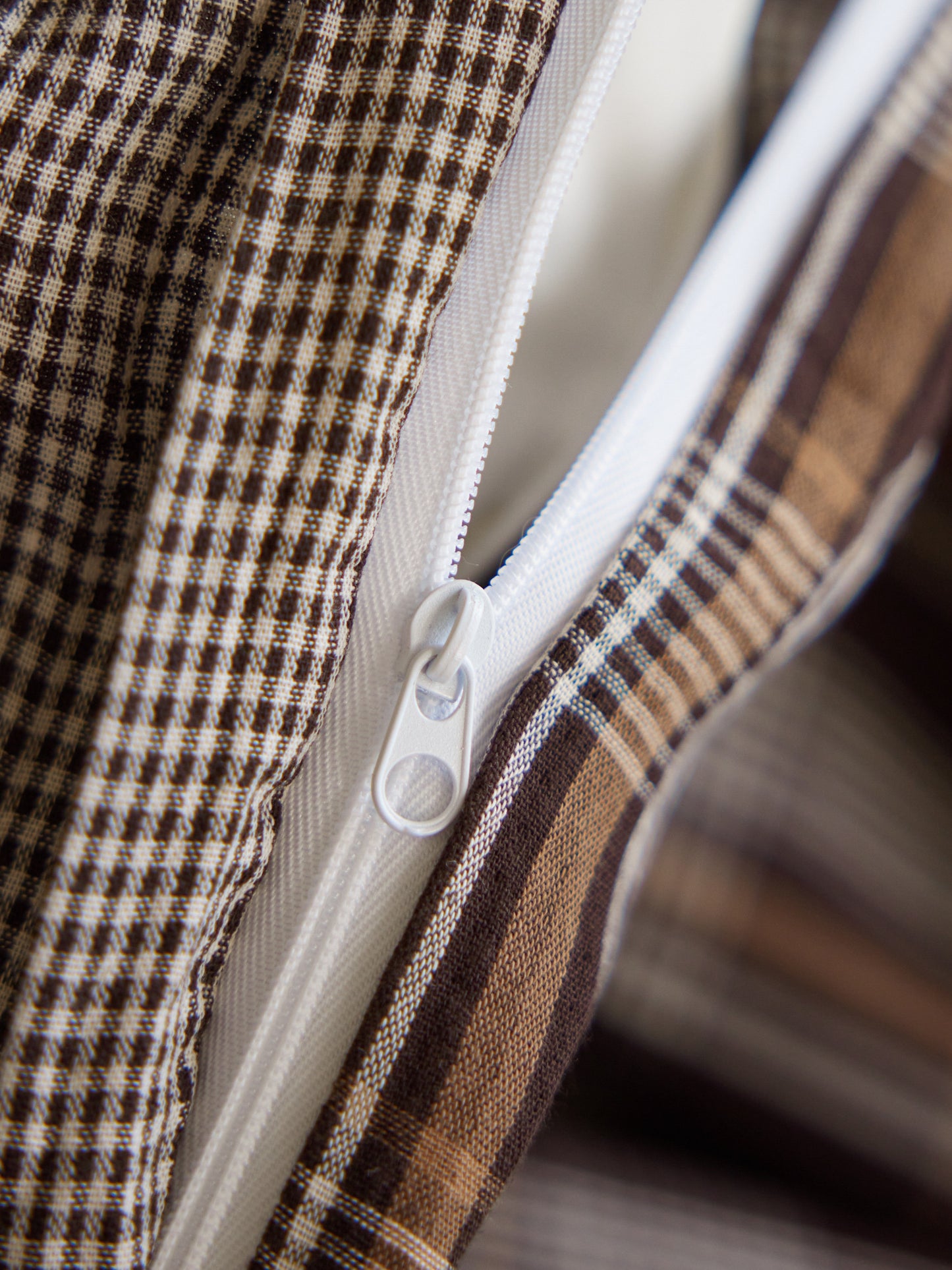 Brown Plaid Bedding Set