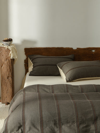 Grey Stripe Bedding Set
