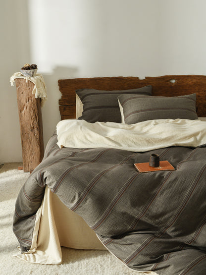 Grey Stripe Bedding Set