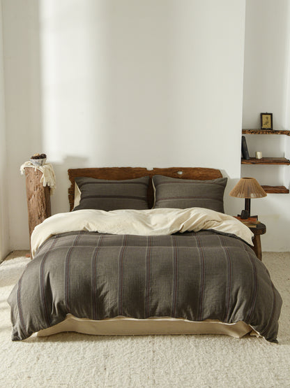 Grey Stripe Bedding Set