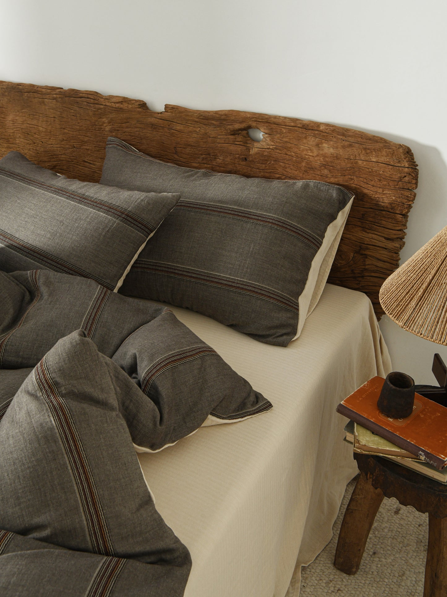 Grey Stripe Bedding Set