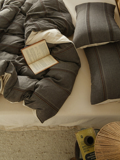 Grey Stripe Bedding Set