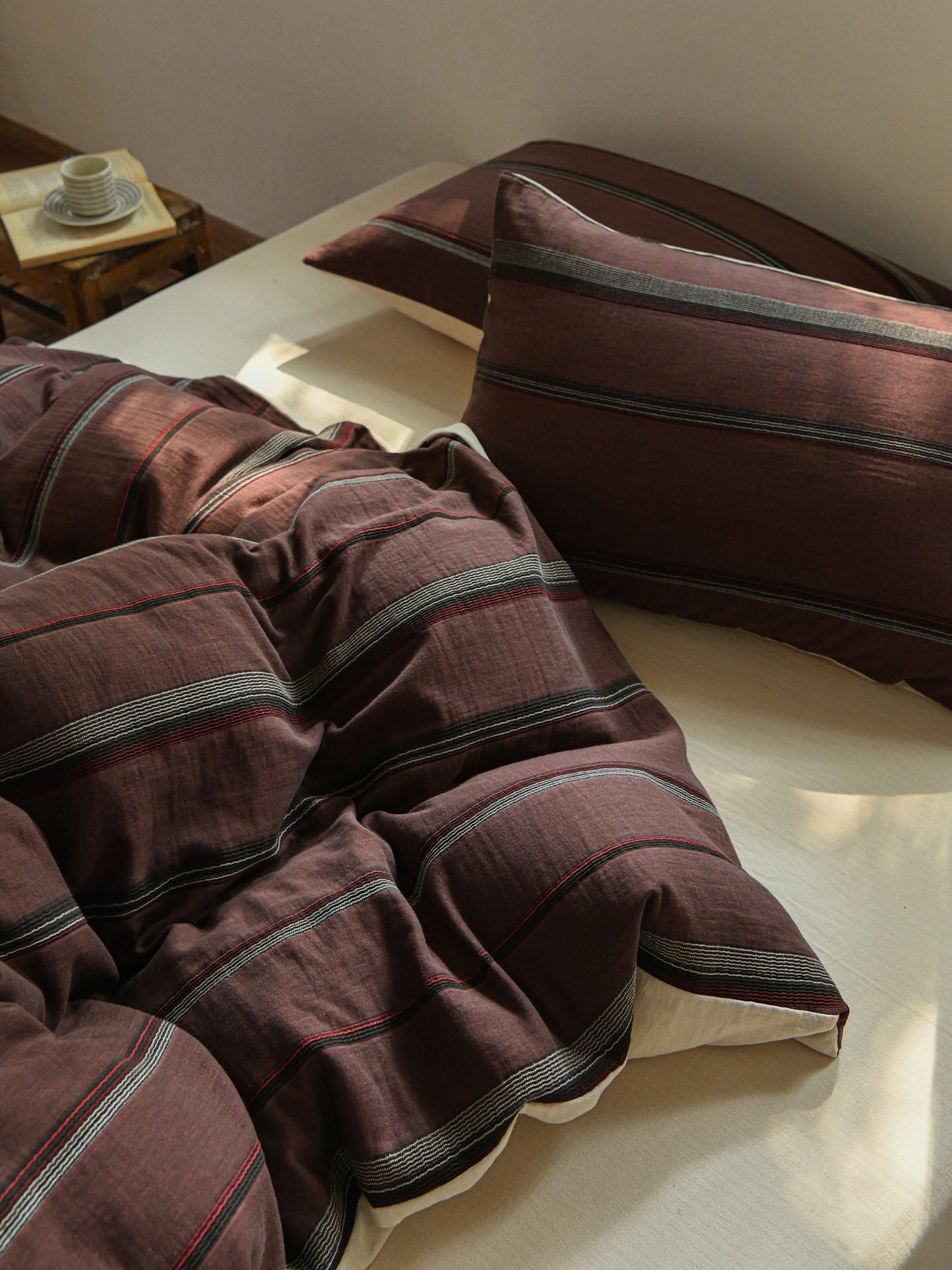 Merlot Stripe Bedding Set
