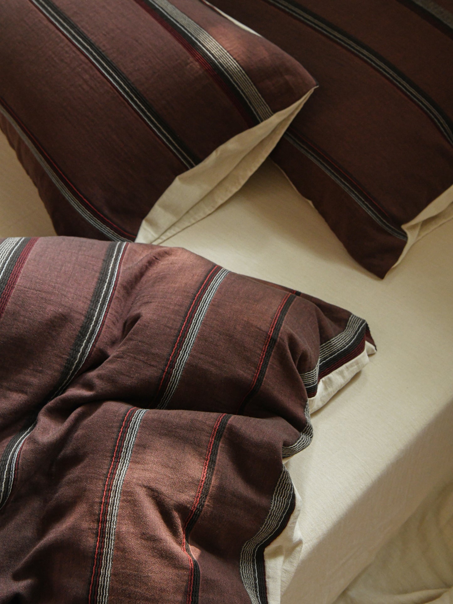 Merlot Stripe Bedding Set