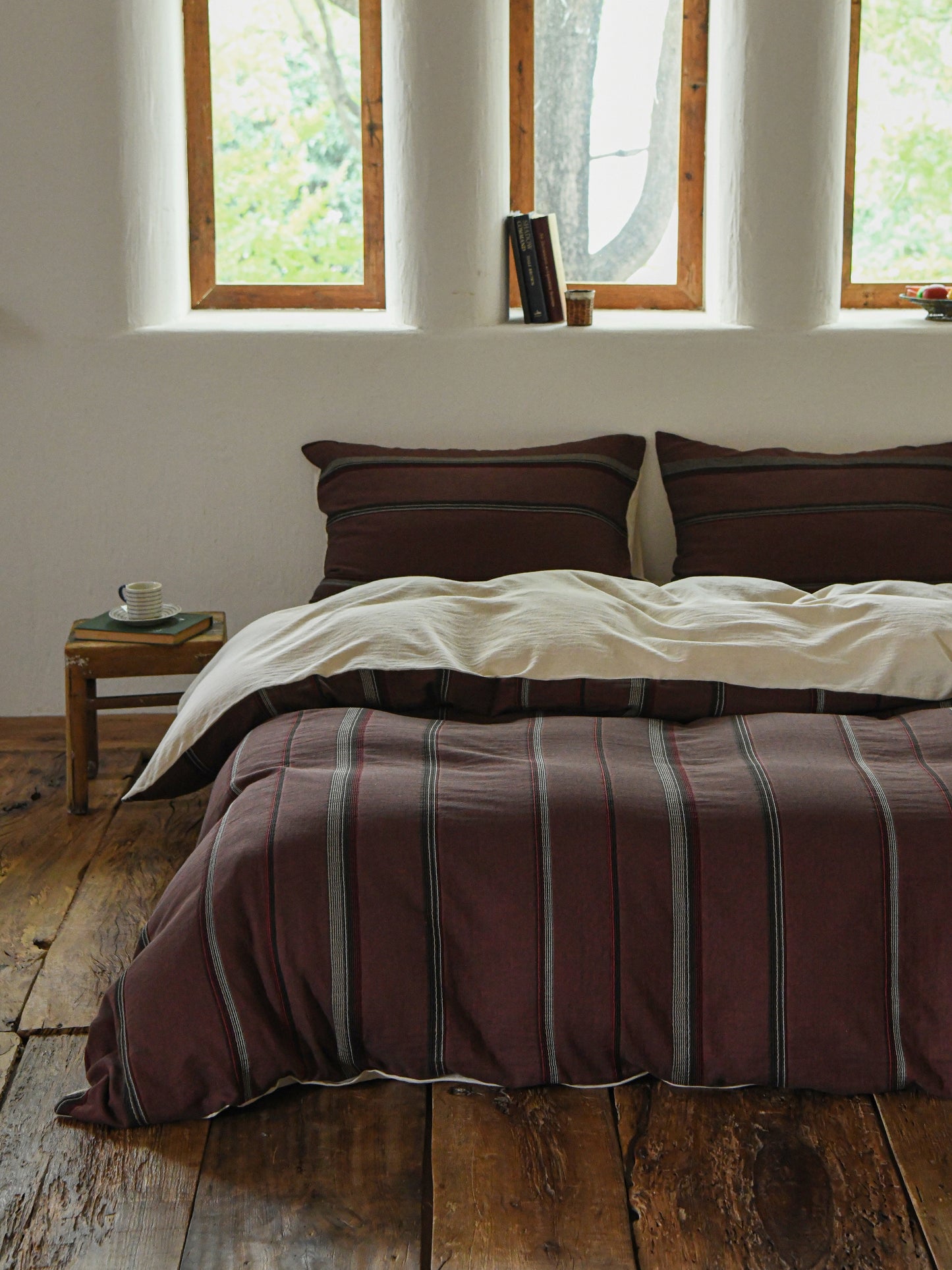 Merlot Stripe Bedding Set