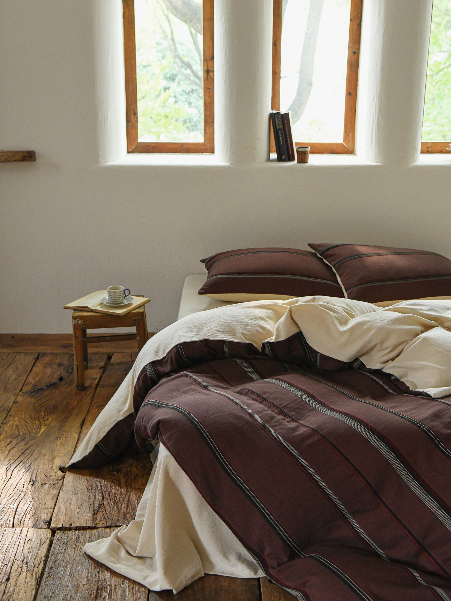 Merlot Stripe Bedding Set