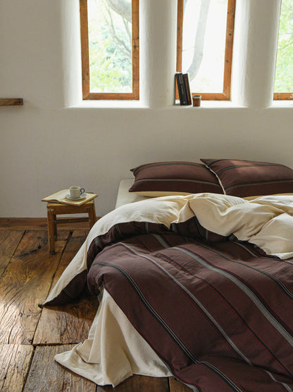 Merlot Stripe Bedding Set