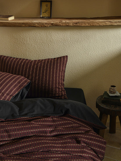 Brown Striped Bedding Set