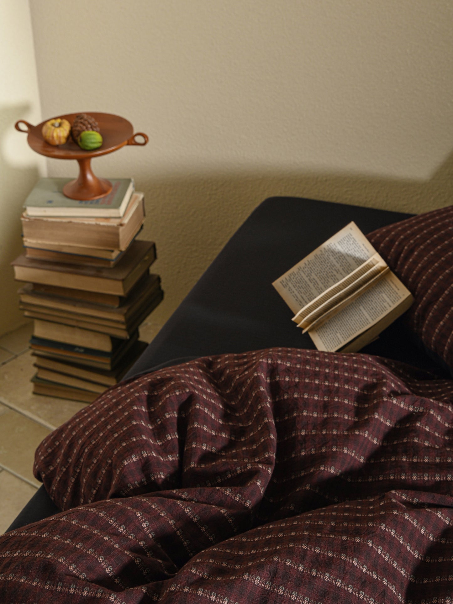 Brown Striped Bedding Set