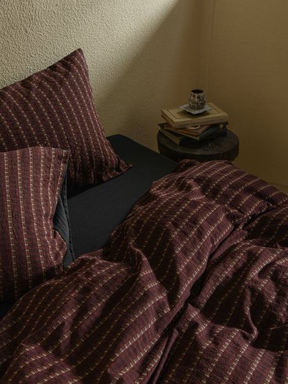 Brown Striped Bedding Set