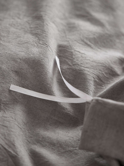 Grey Linen Bedding Set