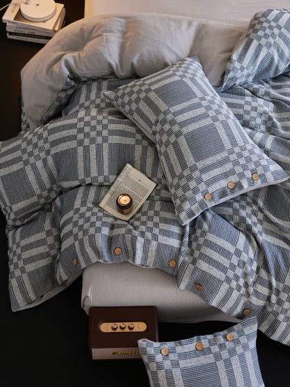 Grey Geometry Bedding Set