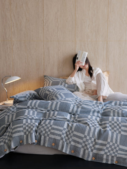 Grey Geometry Bedding Set