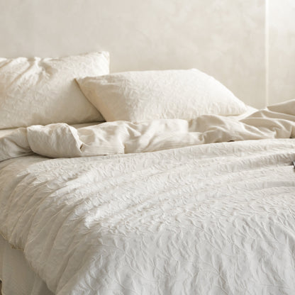 White Floral Bedding Set