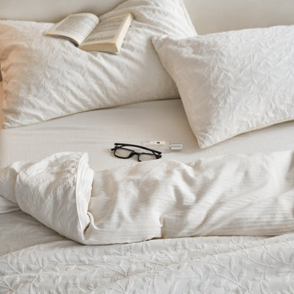 White Floral Bedding Set