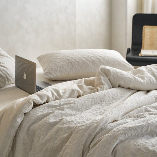 White Floral Bedding Set