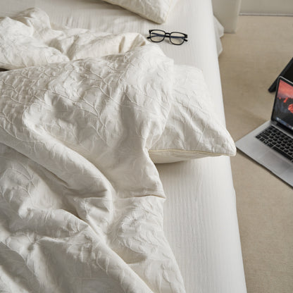 White Floral Bedding Set