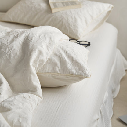 White Floral Bedding Set