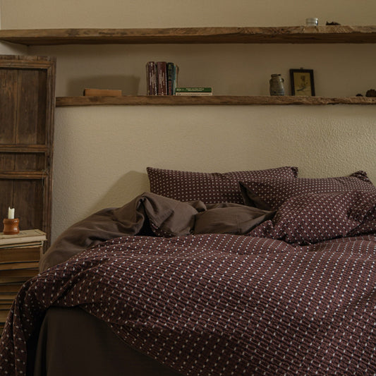 Brown Striped Bedding Set