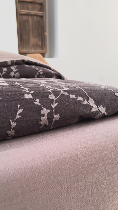 Taupe Vine Bedding Set